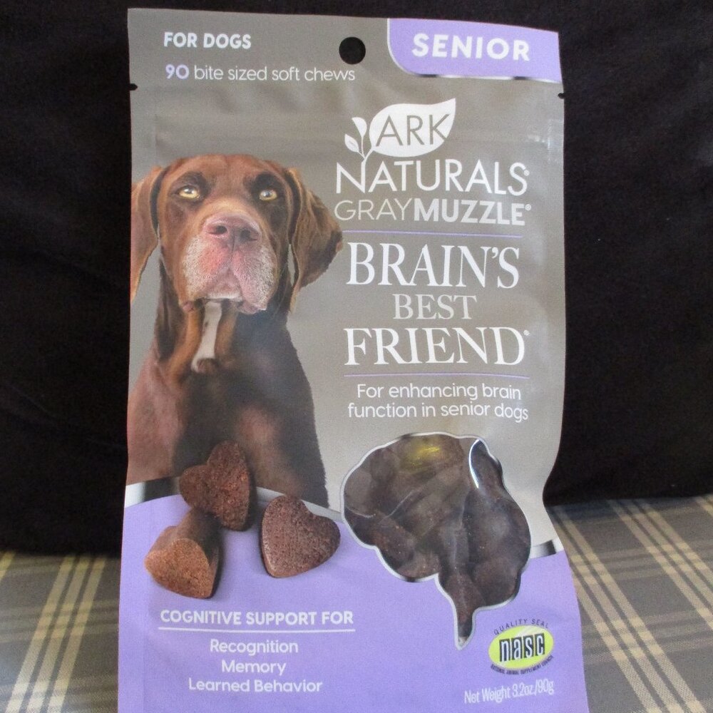For Dog Ark Naturals Gray Muzzle Brain's Best Friend Vet Recommended Soft Chews